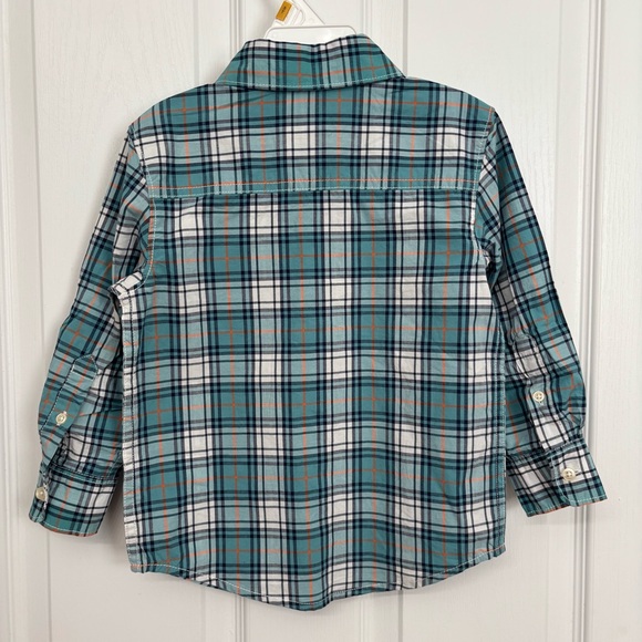 Teal Plaid Button-Up Shirt | Carter’s 3T - Picture 2 of 8